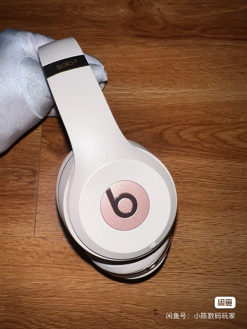 99新 BEATS Beats Solo 3蓝牙耳机 浅金色国行通用原装折叠便携