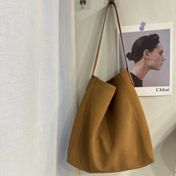 2024新款大容量托特包女单肩手提帆布包包通勤百搭腋下包