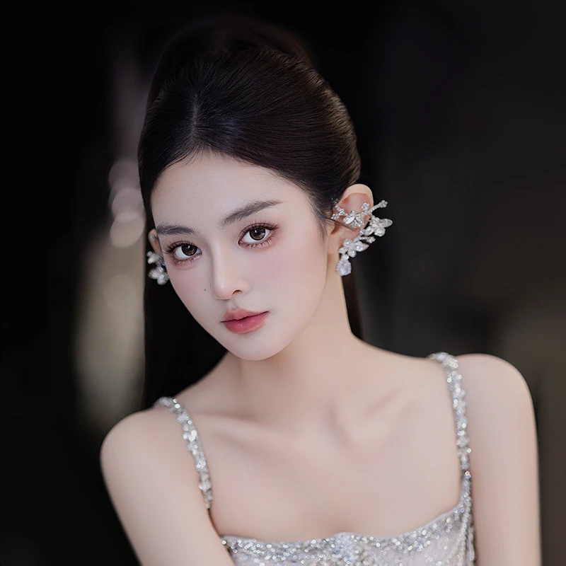 合金婚庆饰品 新娘饰品时尚气质耳骨夹耳环千金造型结婚耳饰MT001