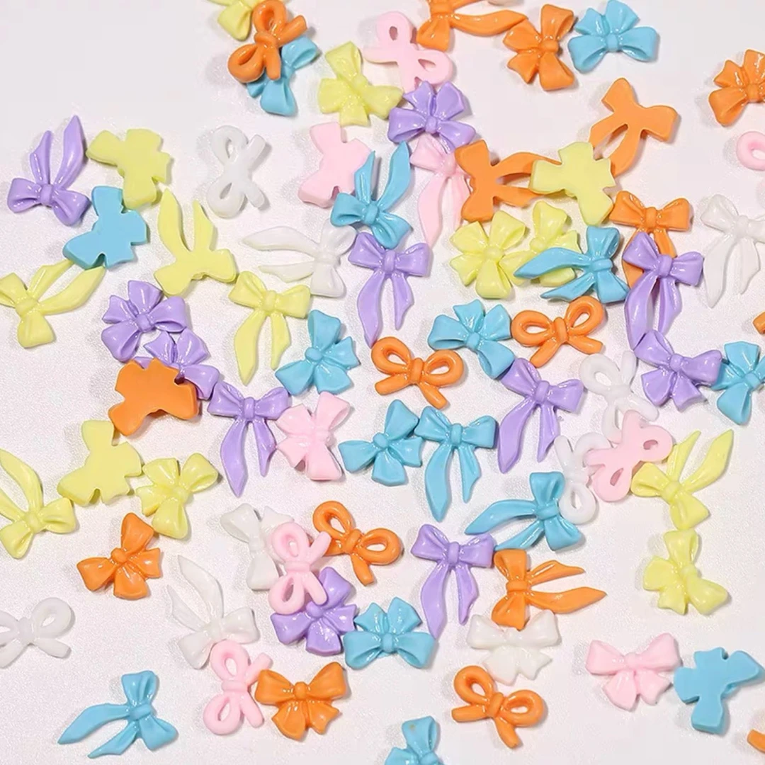 彩色糖果色树脂蝴蝶蝴蝶结卡通小清新夏日可爱迷你马卡龙流行日系