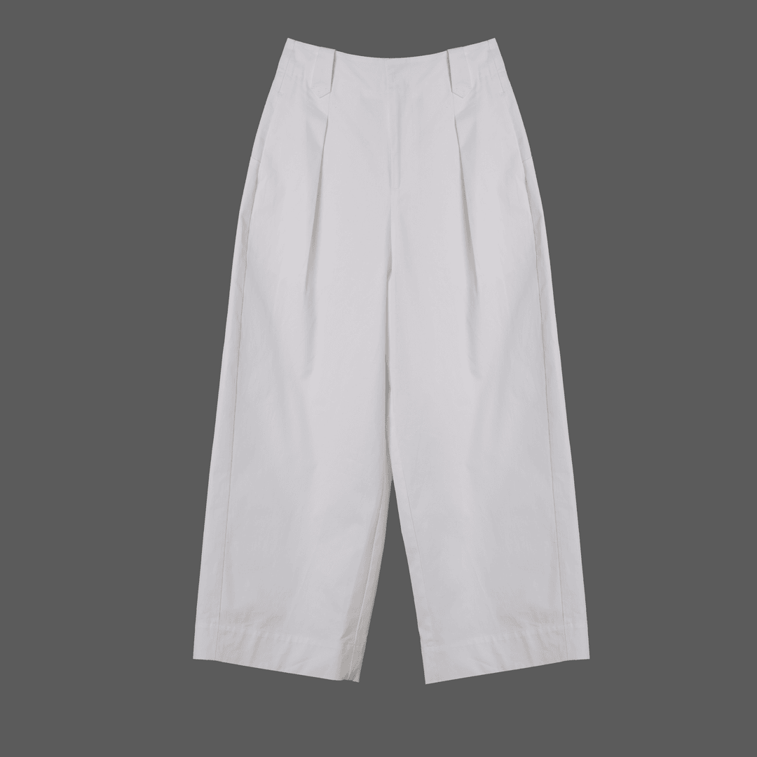 GKE/谷可K5028时尚九分裤女2024春夏新款阔腿裤高腰垂坠感直筒裤