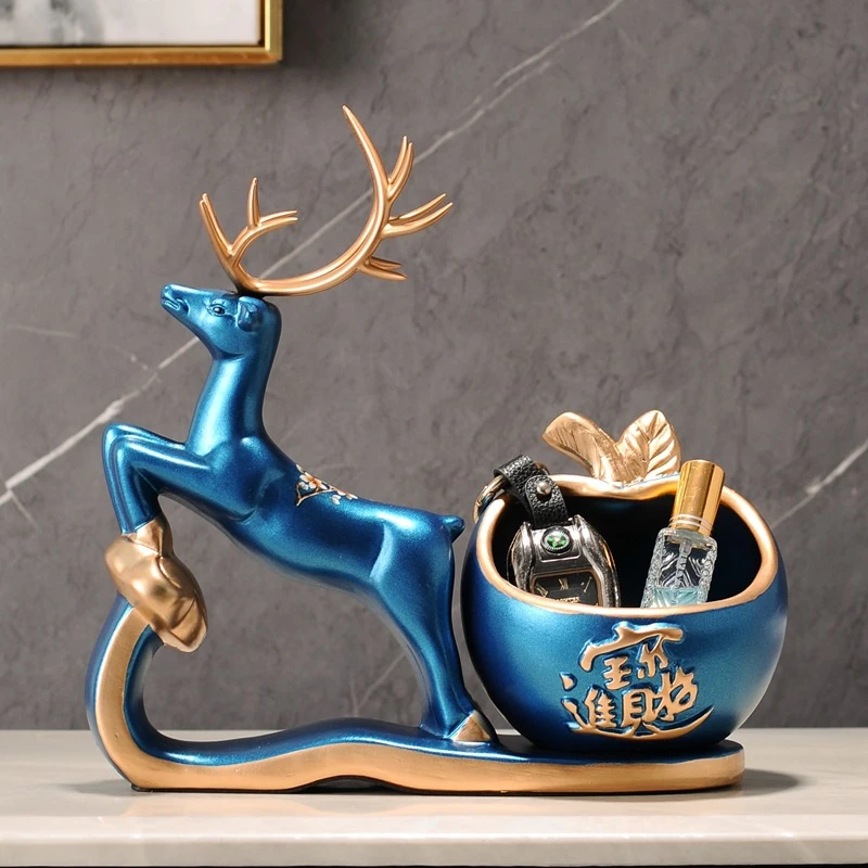 入户门口玄关钥匙收纳高颜值摆件轻奢现代客厅家居装饰乔迁礼物YX