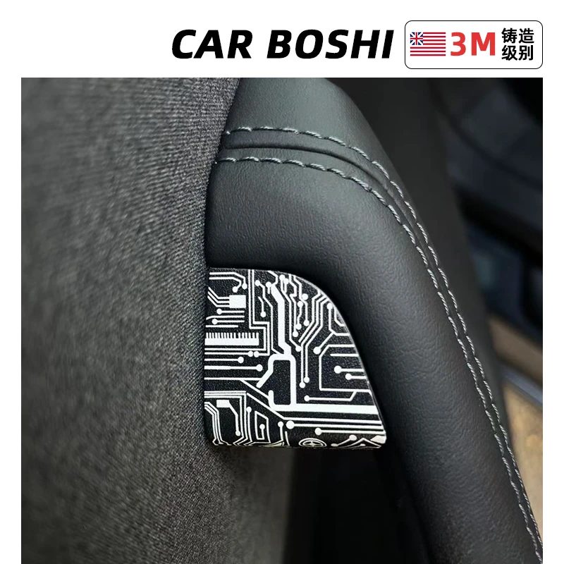 汽博士适用特斯拉model3焕新版车门开关按键贴内装饰改装配件贴纸