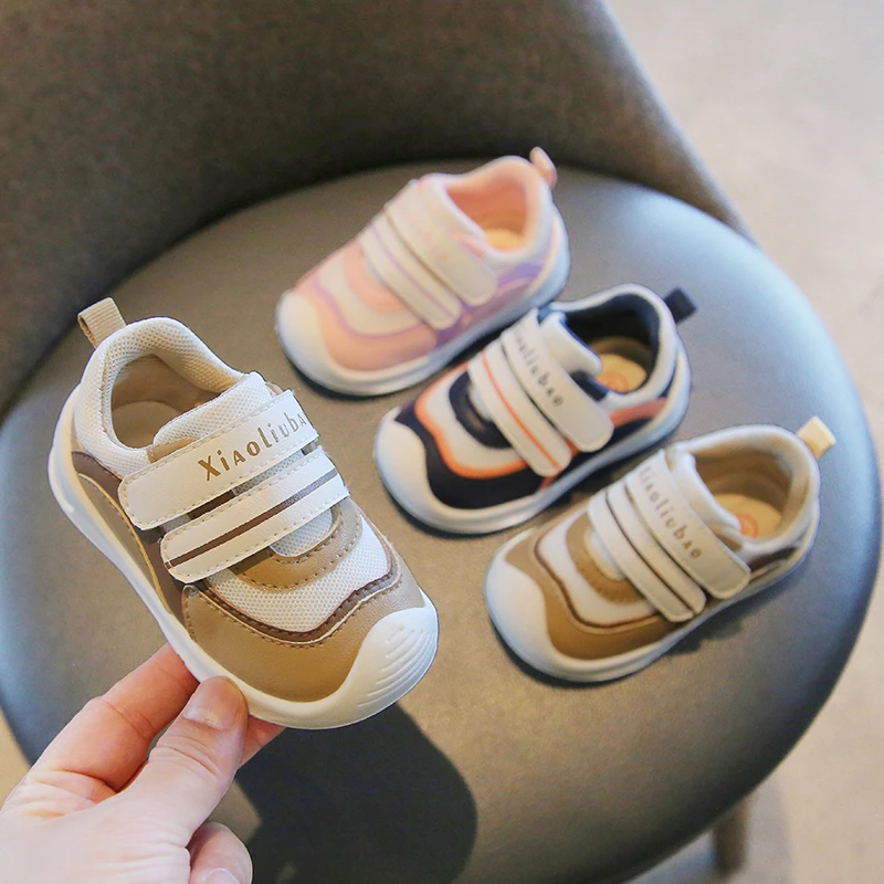 春秋季小童机能鞋1-3岁软底学步鞋防滑婴儿鞋网面透气儿童小鞋子