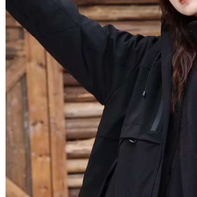 东2024【X】11月15日  儿童潮酷黑色三合一冲锋衣外套6169-