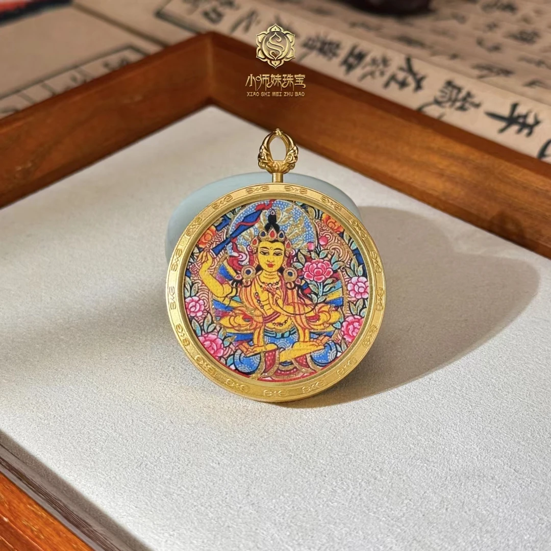 吊坠925银 扶摇臻选|文殊青稞圆牌卡卡吊坠