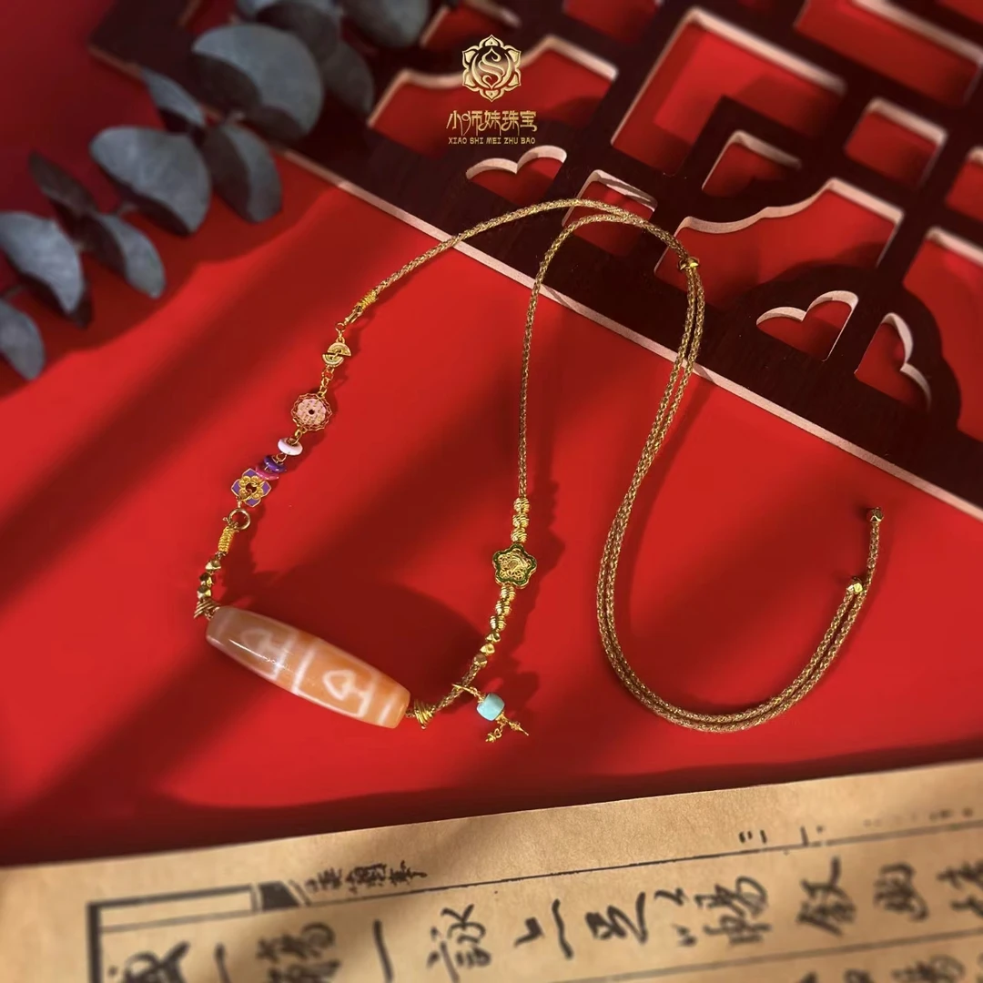 扶摇臻选|聚缘嫩色菩提四Y玛瑙银款吊坠0224