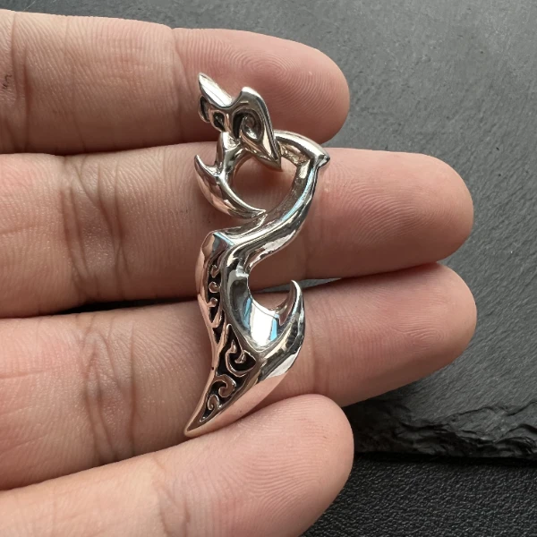 吊坠925银 龙翼吊坠 手工时尚小众欧美个性挂坠做旧素款百搭简约