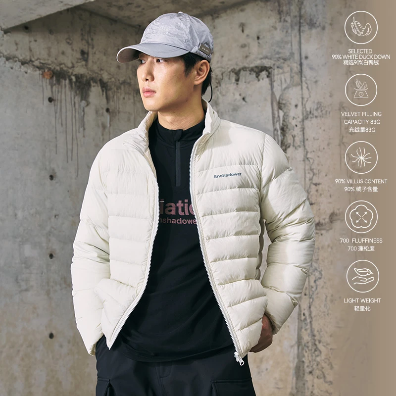 ENshadower隐蔽者极简排骨立领轻薄羽绒服