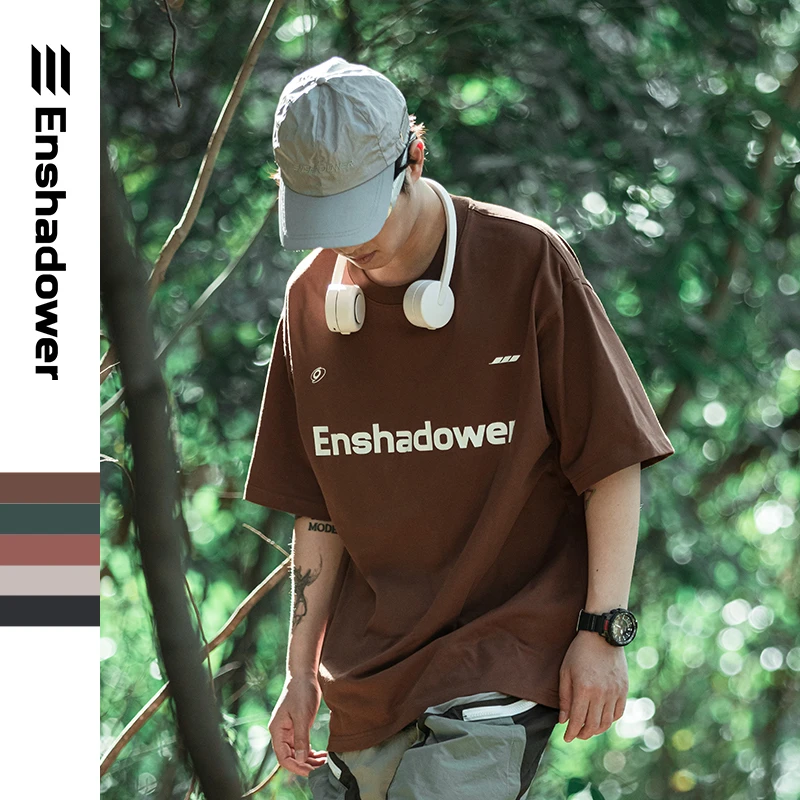 ENshadower隐蔽者纯棉短袖T恤男夏季宽松百搭logo印花男士半袖潮