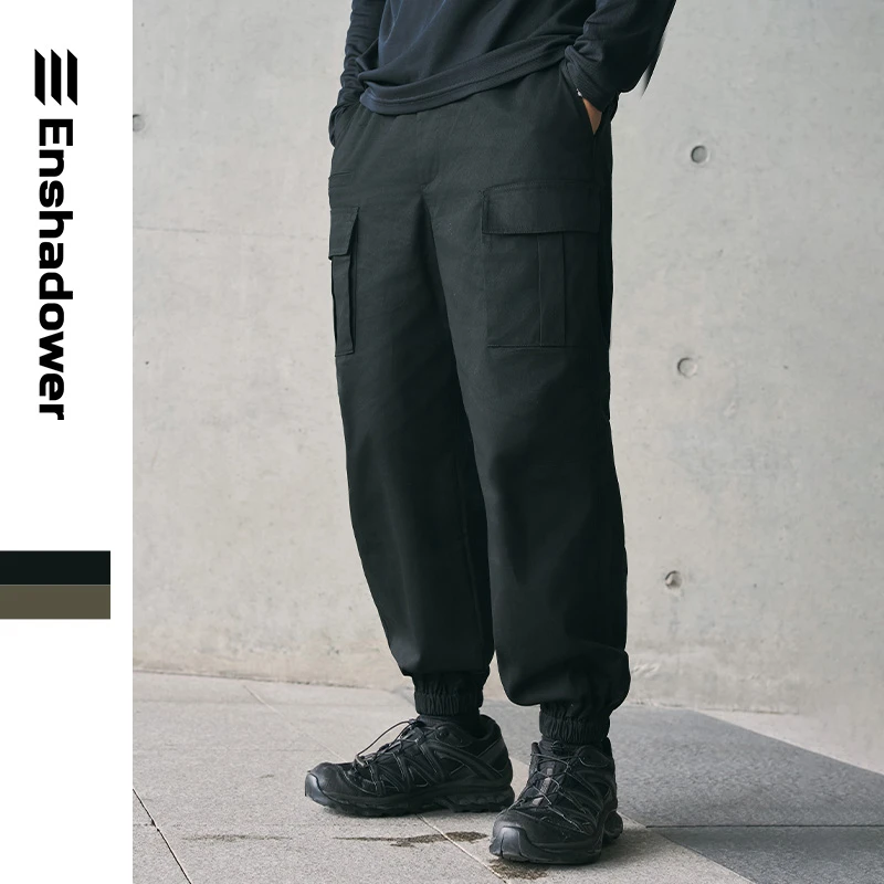 Enshadower隐蔽者经典工字袋工装新潮男装束脚裤