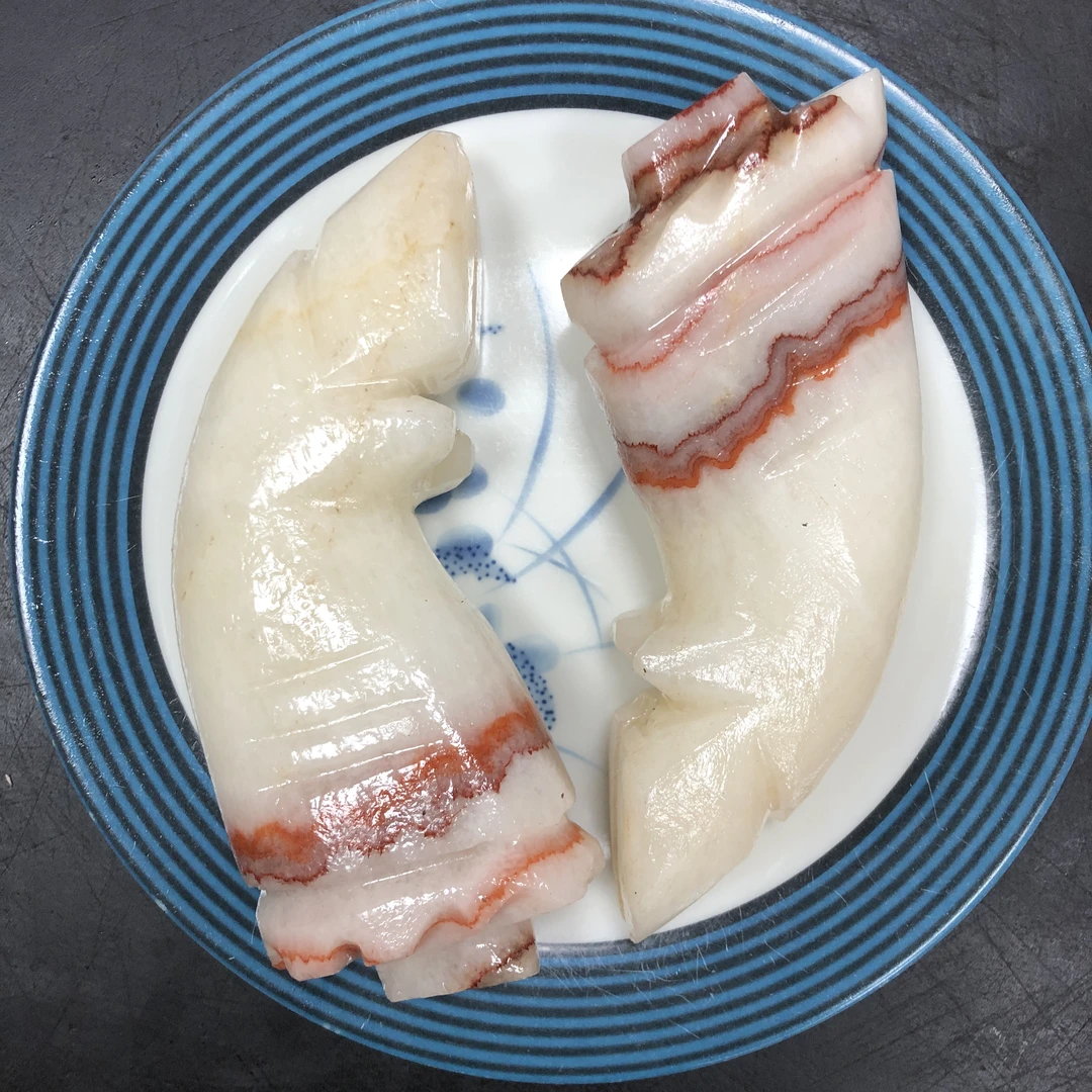 广西猪肉石-手工小猪脚石一对（不带盘子）