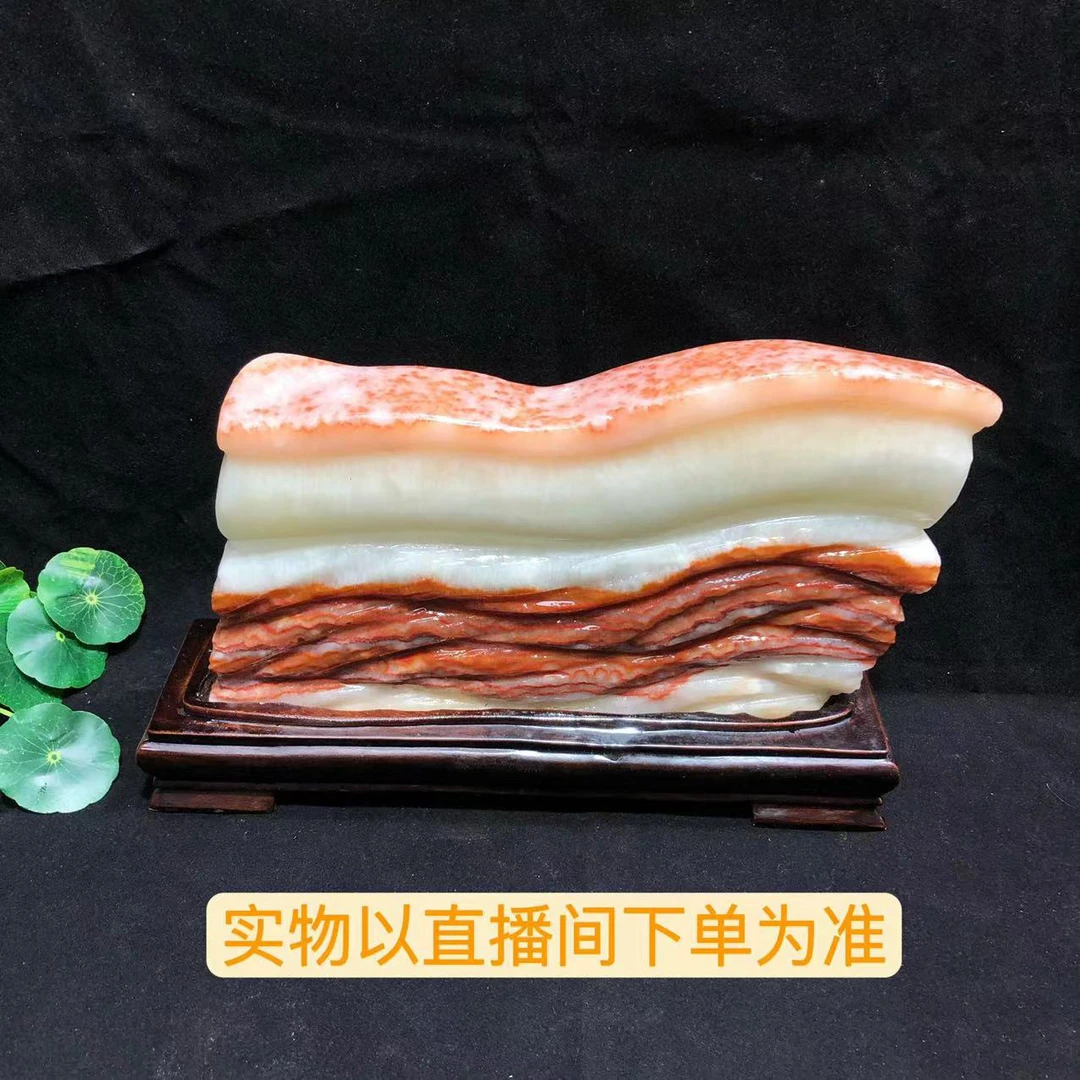 广西柳州天然猪肉石方块肉创意家居用品酒店摆件
