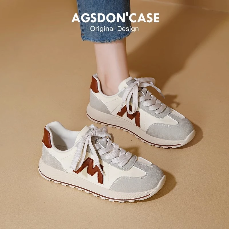 奥古狮登阿甘鞋女2025新款春季超火百搭轻便跑步鞋复古德训运动鞋
