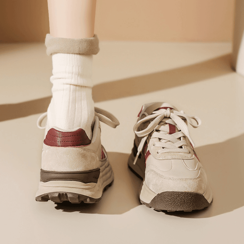 奥古狮登华夫阿甘鞋女2024新款春秋美拉德风运动鞋厚底轻便老爹鞋