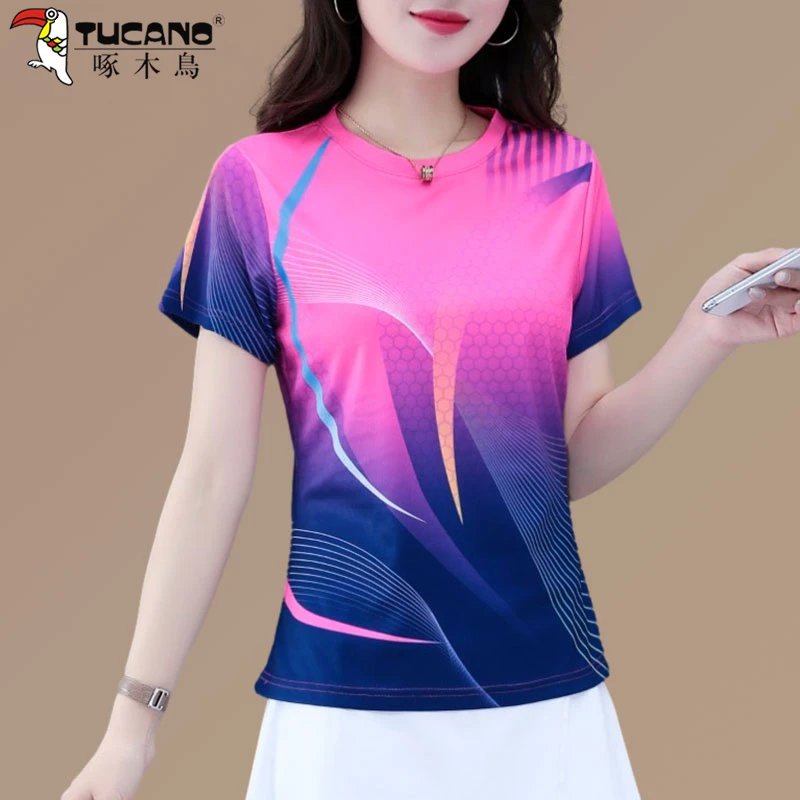 【官方品牌】啄木鳥冰丝短袖高档t恤女夏季2025年新款宽松上衣