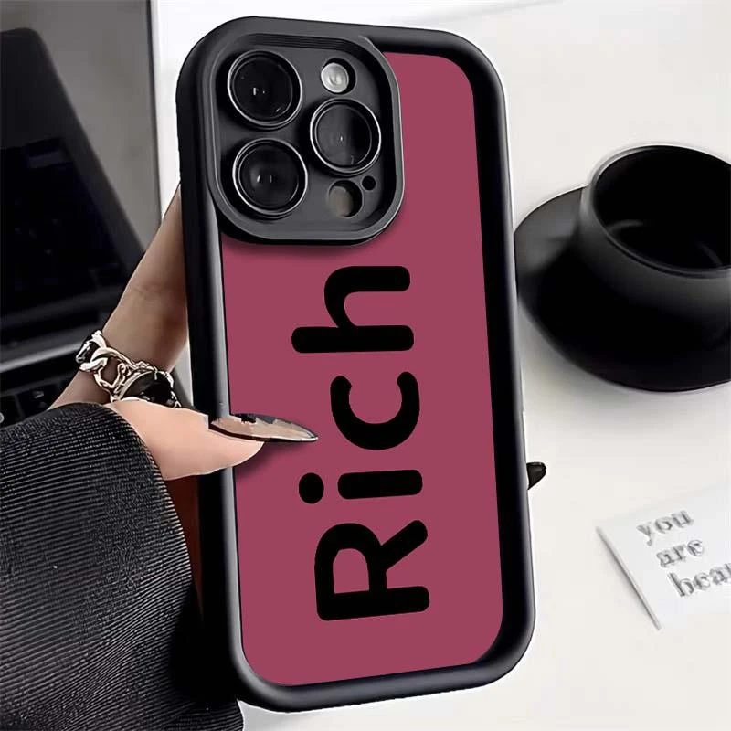 高级感rich适用15苹果14手机保护壳iPhone15promax抖音网红同款女