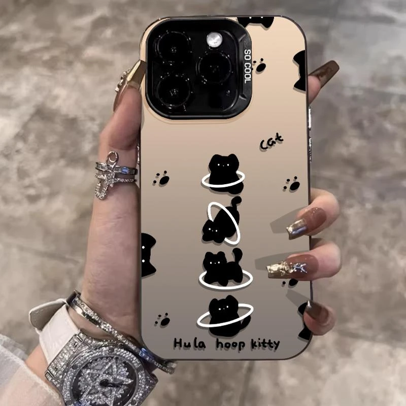 呼啦圈猫2024适用苹果15手机壳iphone14plus新款15promax个性15mi