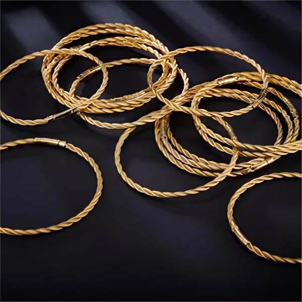 迈隆珠宝⼿圈意大利设计款简约纯手工古法小众素款气质网红时尚