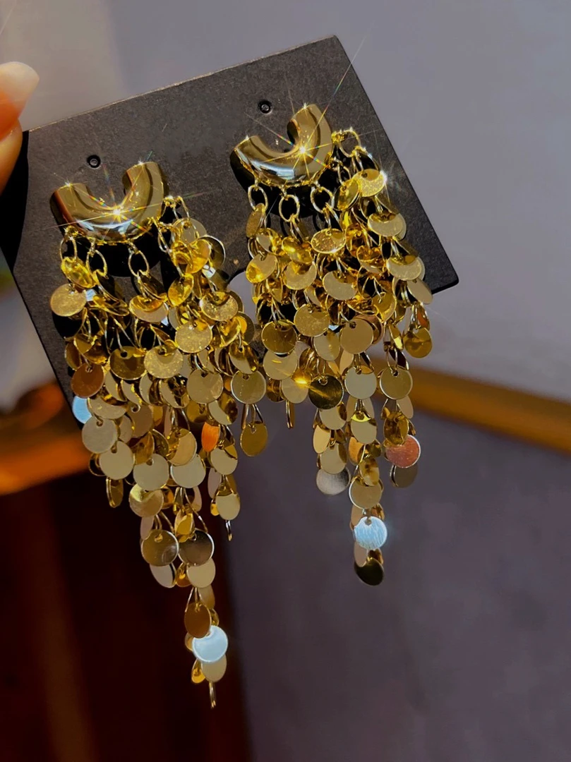 铜合金耳饰 Q·M【片刻柔情】轻奢气质流苏耳环