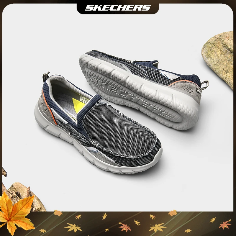 斯凯奇秋季男鞋鞋百搭帆布鞋舒适复古一脚蹬户徒步办公休闲户外