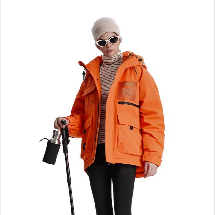 【莎姐专属】户外潮流连帽情侣款定制网格羽绒服冲锋衣外套79881