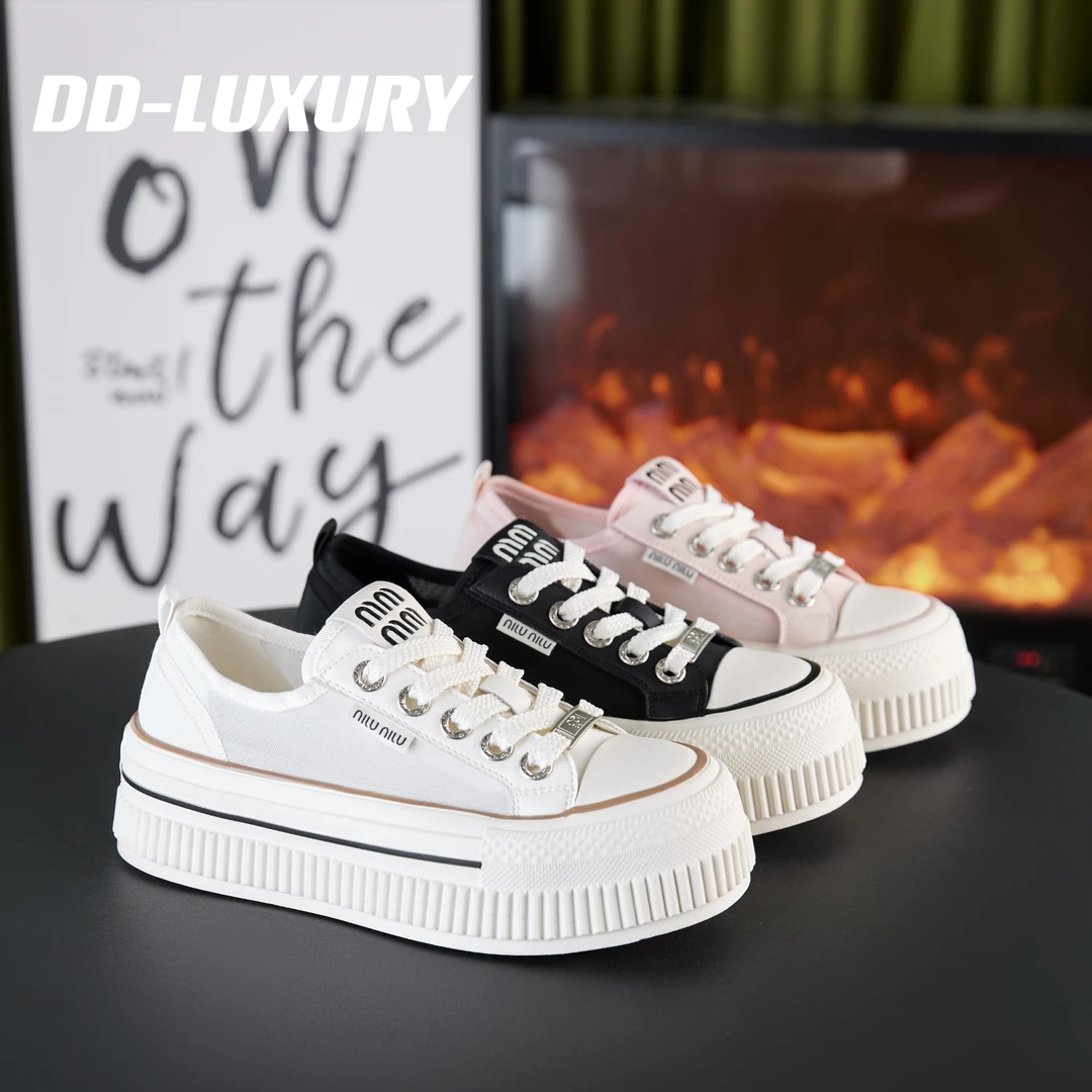 【DD】D25353冰丝透网厚底4cm-LUXUR夏季薄款轻便时尚透气饼干鞋女