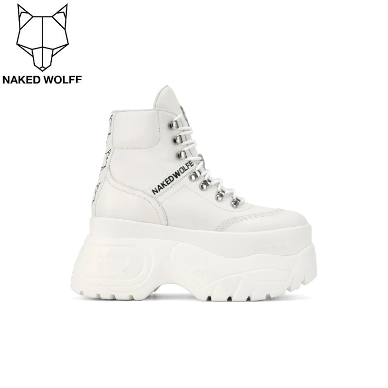Naked Wolfe SPIKE真皮马丁靴时尚百搭系带轻奢女鞋