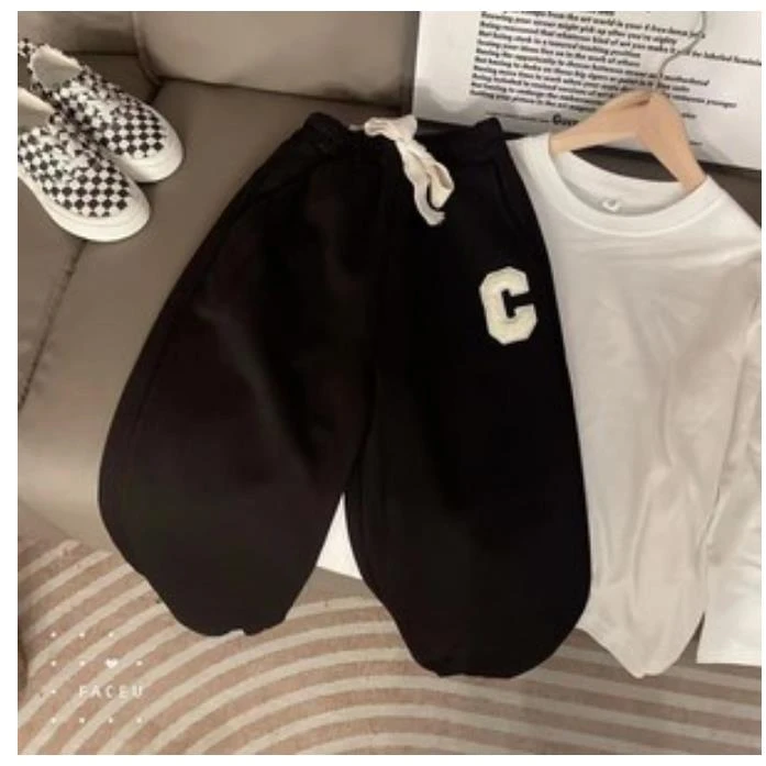 311049《现》玲姐优选韩版儿童休闲舒适时尚秋款宽松打底两件套套装