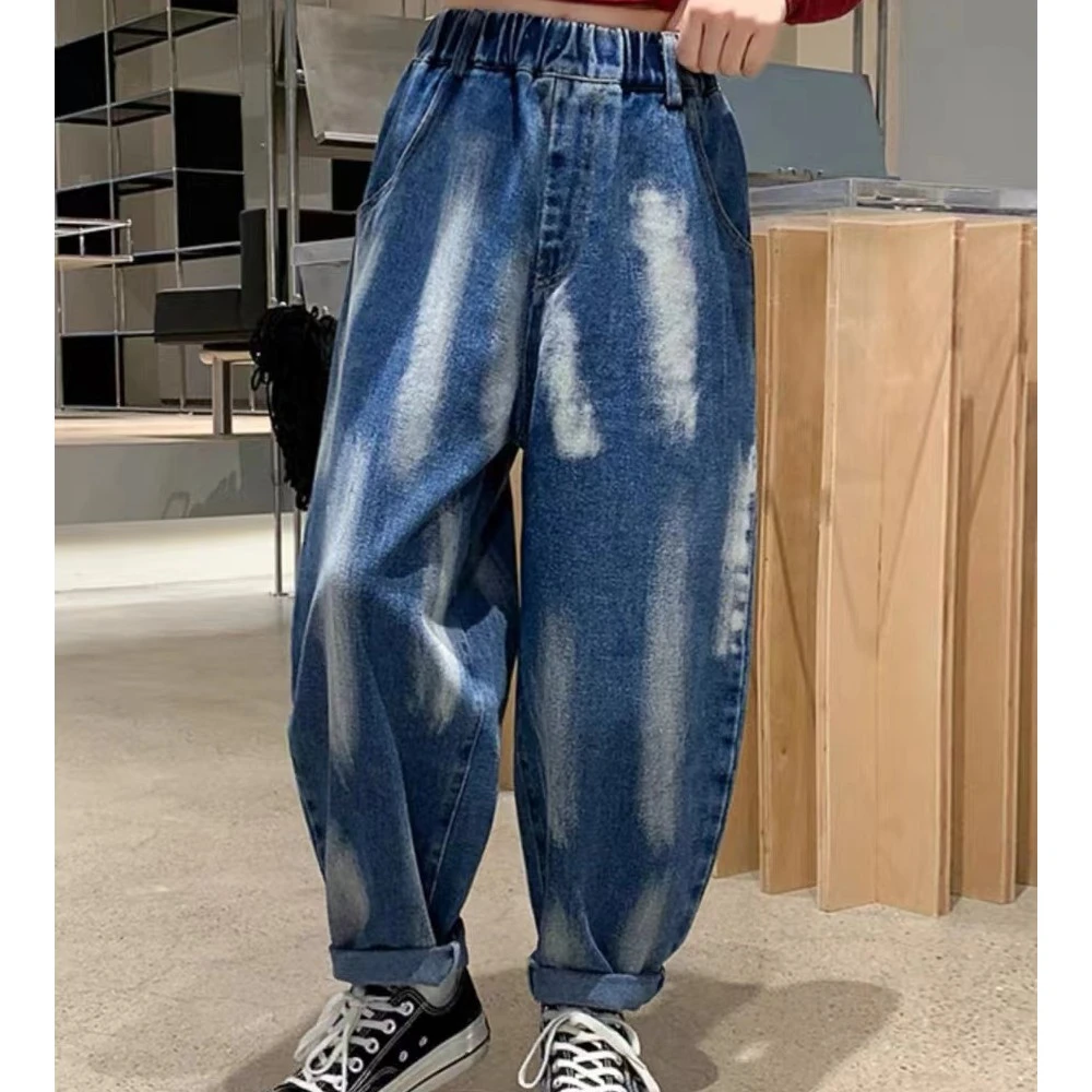 311108《现》优选韩版儿童休闲舒适洋气秋款洋气牛仔裤