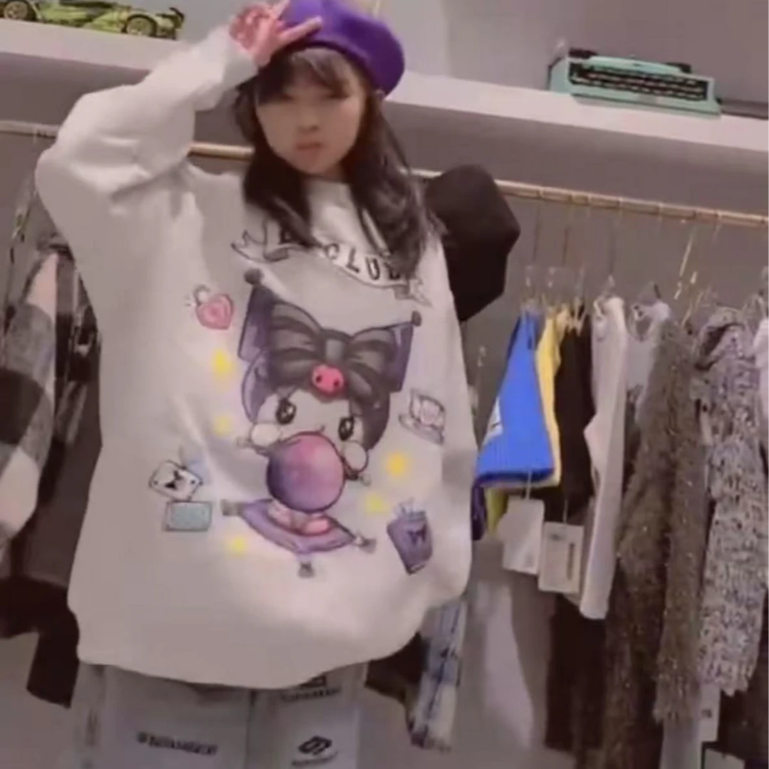 411122《现》小涵家韩版冬季儿童休闲舒适加绒日常百搭圆领卫衣