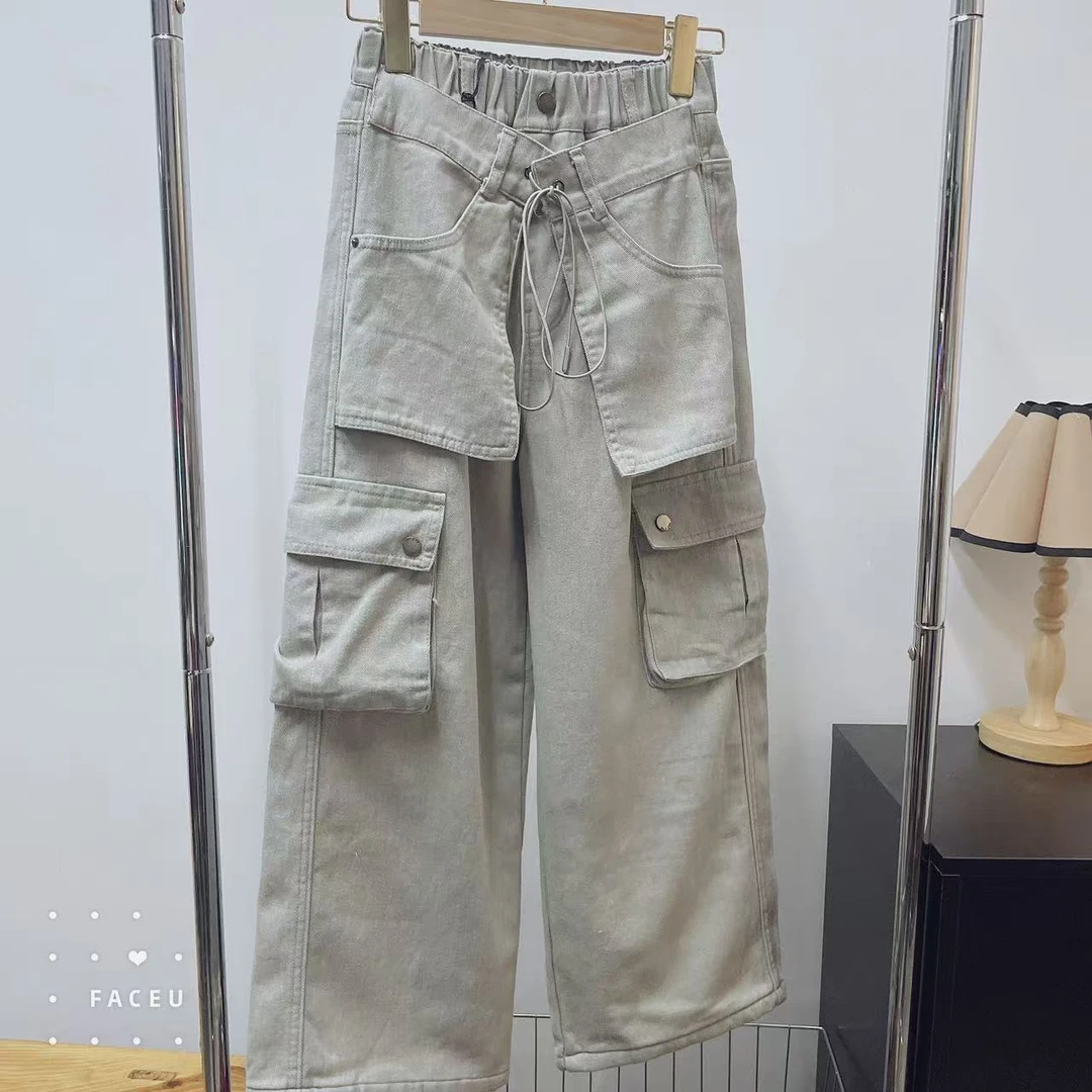 411028《现》秋冬款加绒儿童洋气日常休闲工装裤