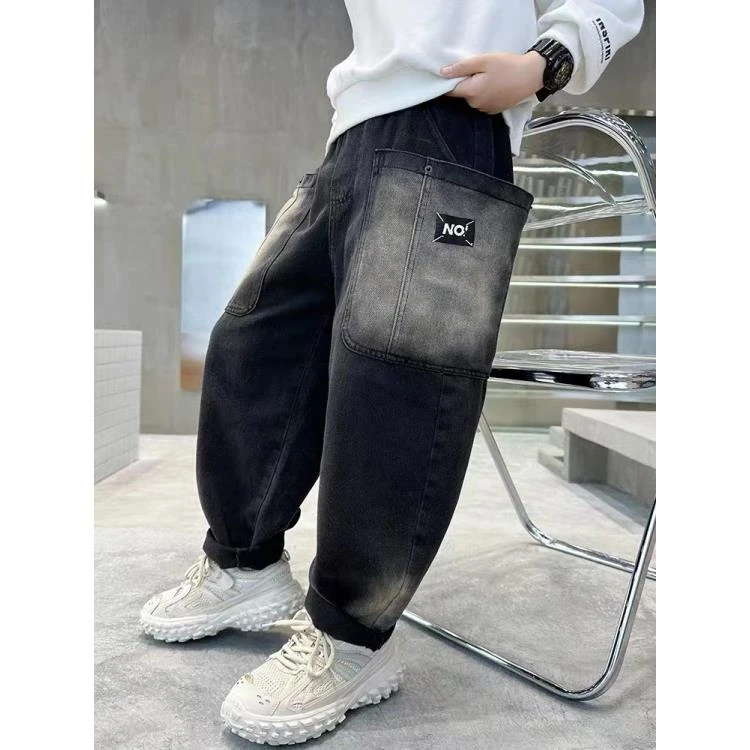 310190《现》优选韩版儿童休闲舒适时尚秋款百搭牛仔裤