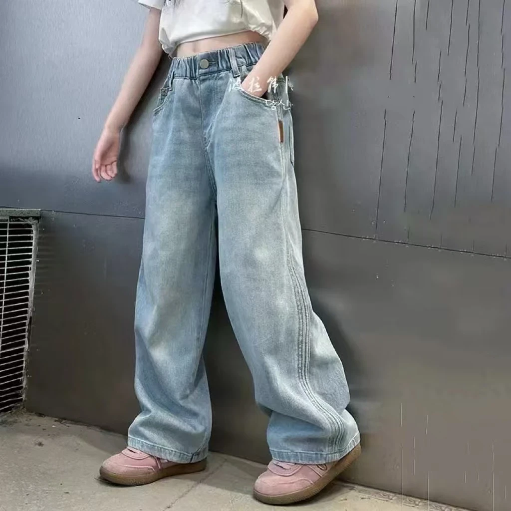 411043《现》优选韩版秋季儿童休闲舒适洋气百搭牛仔裤