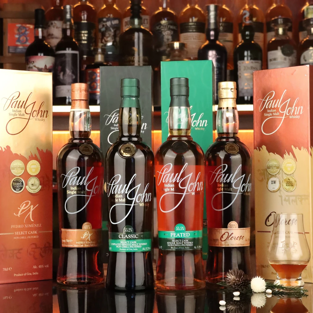保罗约翰光辉印度威士忌oloroso/px雪莉桶洋酒