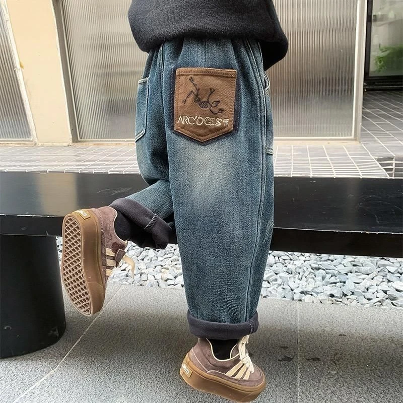 【小扬哥推荐】男童裤子冬装2023新款韩版儿童秋冬加绒加厚一体绒