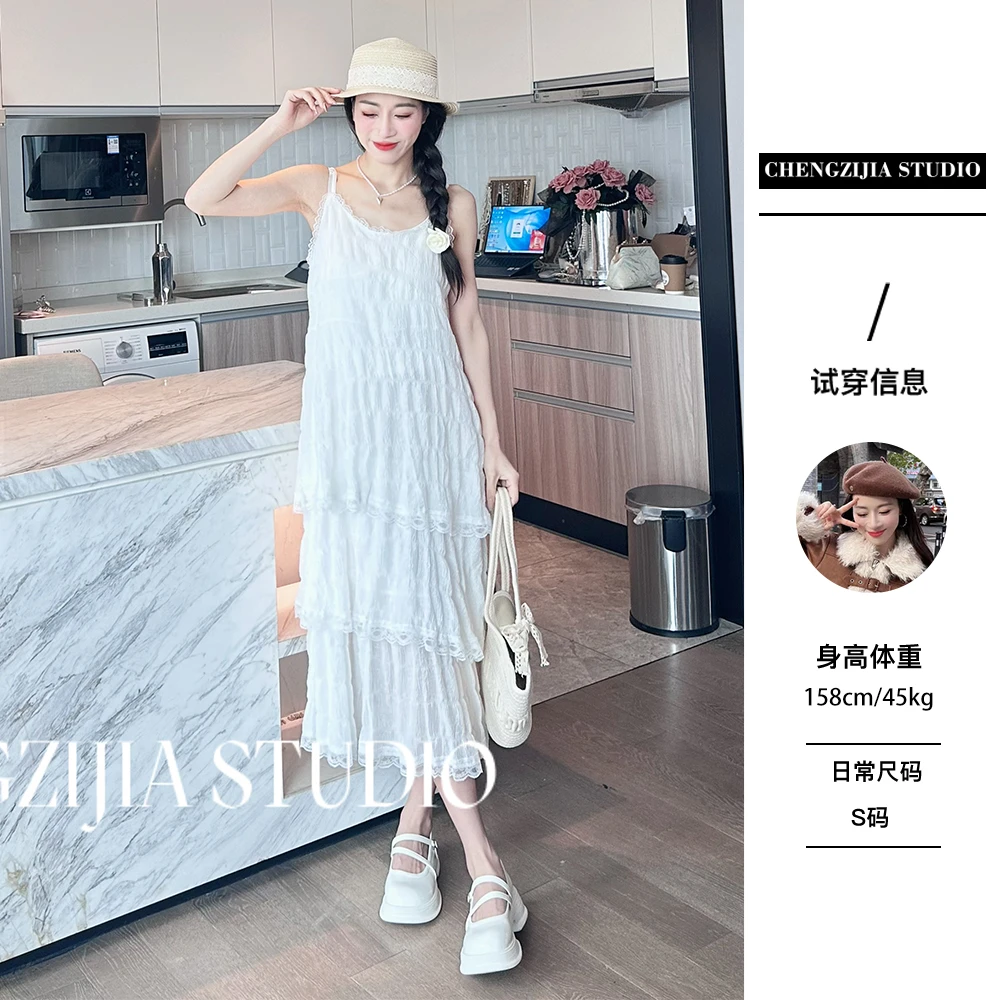 橙子·studio 【浪漫海边】LYQ0320度假风减龄吊带连衣裙