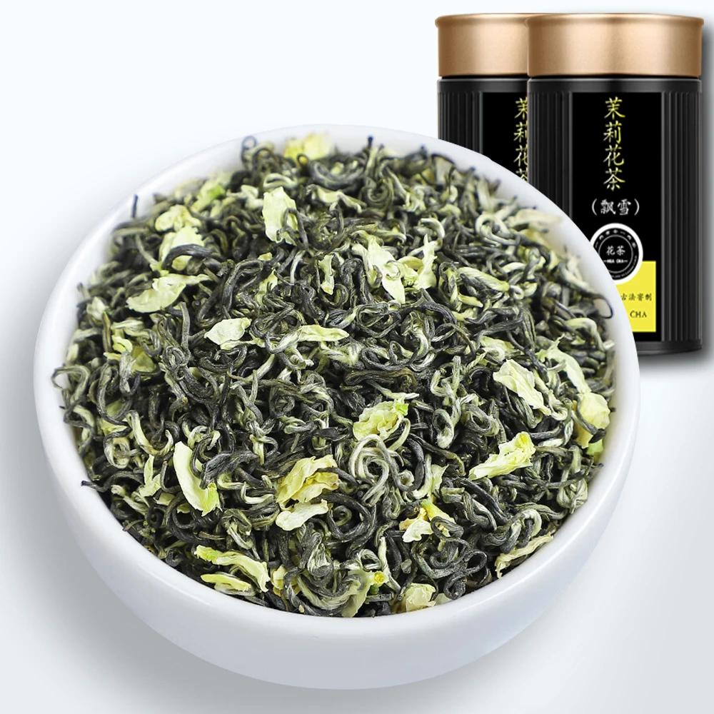 2023新茶特级茉莉花茶飘雪茶叶八窨浓香型清香甘醇茉莉花茶叶罐装