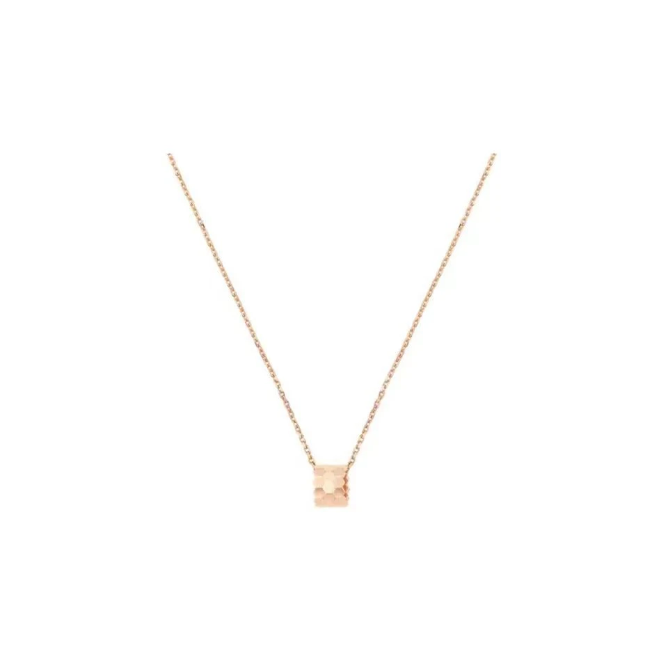 铜合金项链 CNC蜂窝项链气质经典镶嵌镶钻坠链简约时尚带钻CX0424