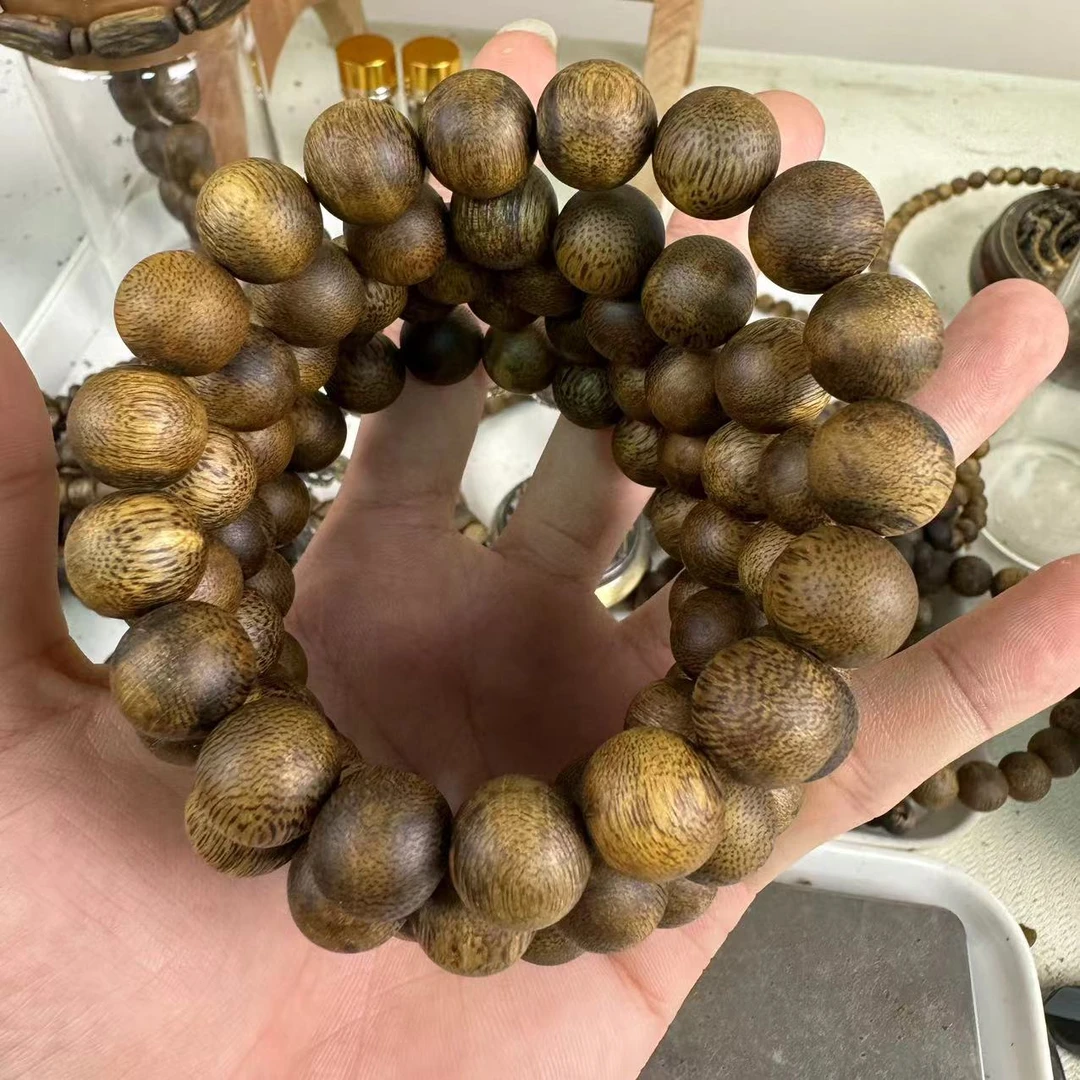 沉香奇楠沉香圆珠单圈1.2-10老料子多样性发一条