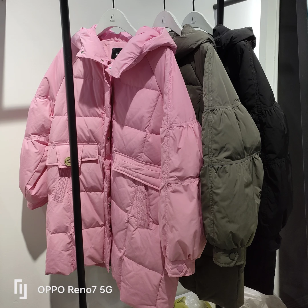 金影奇8323大码宽松舒适鸭鸭服连帽时尚休闲