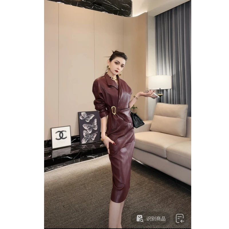 莹莹红人馆【NANA】时尚气质高叶款安克拉红套装 70962017 1031