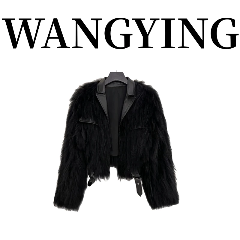 莹莹红人馆【NANA】【黑色幽默】轻奢拼皮炸街草草外套 20950480 4135