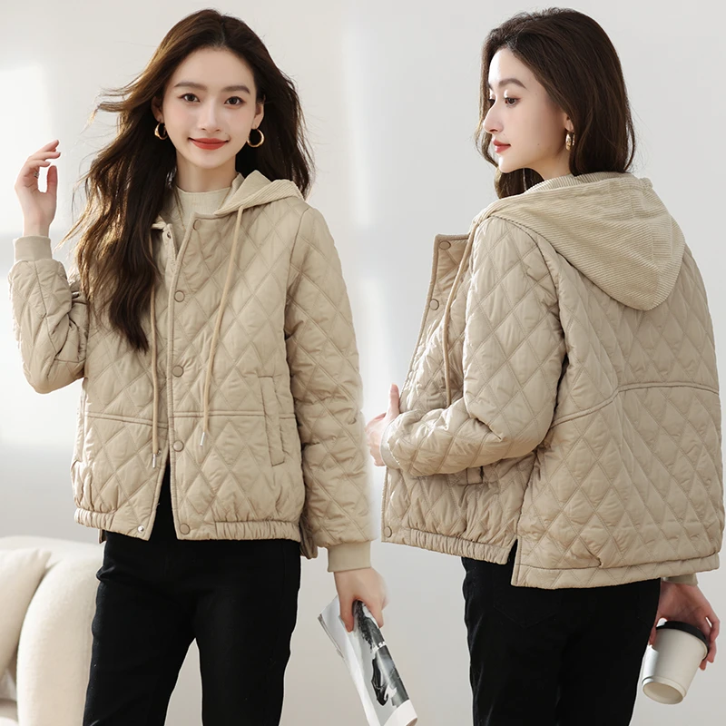 棉服女短款韩版宽松大码百搭女士小个子轻薄款棉袄外套棉衣女Q133