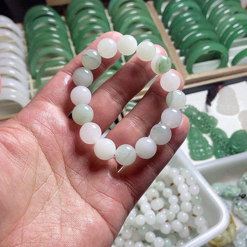 【闪购商品】石英质玉项链未镶嵌金丝玉1.2