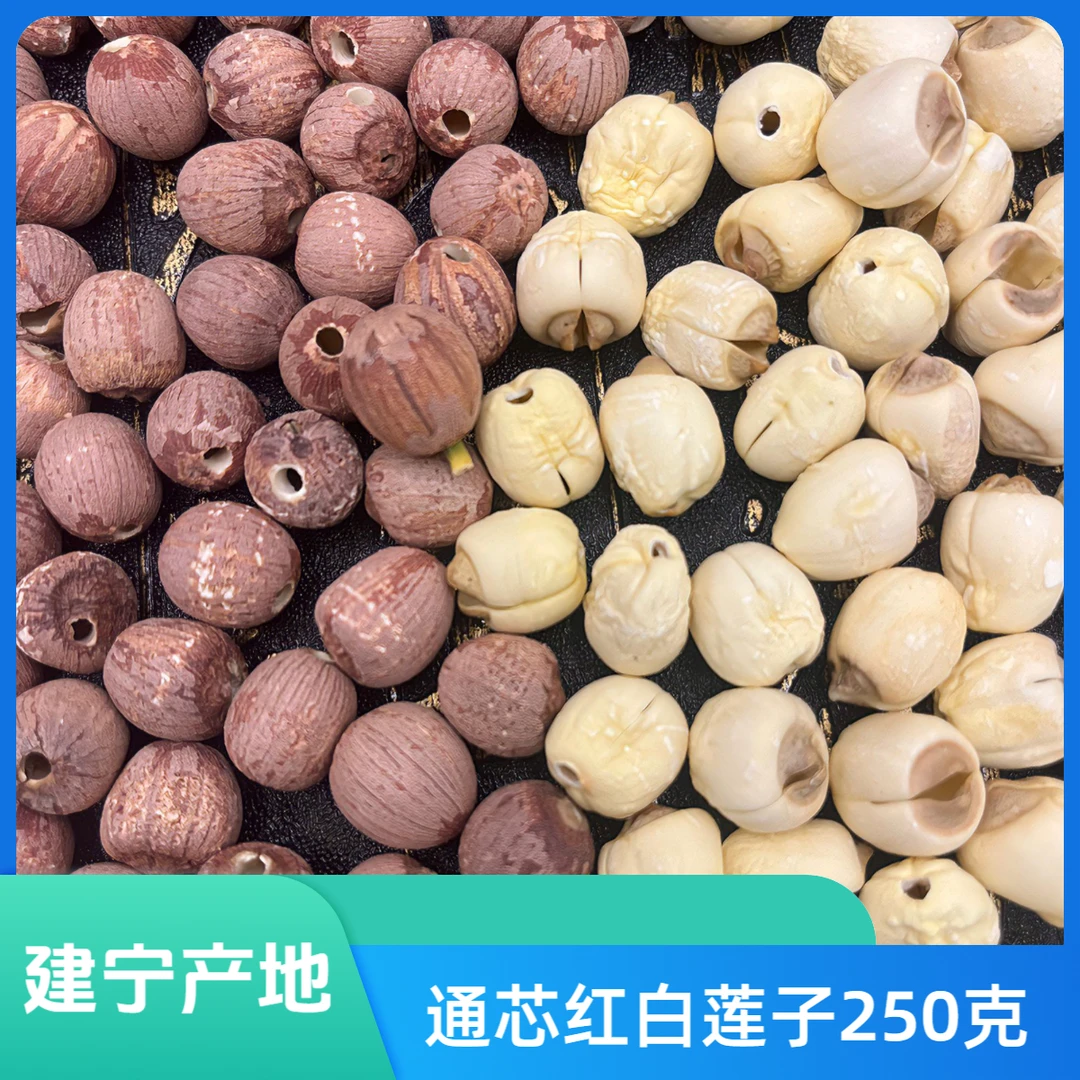精选建宁莲子大颗粒饱满去芯优选干货