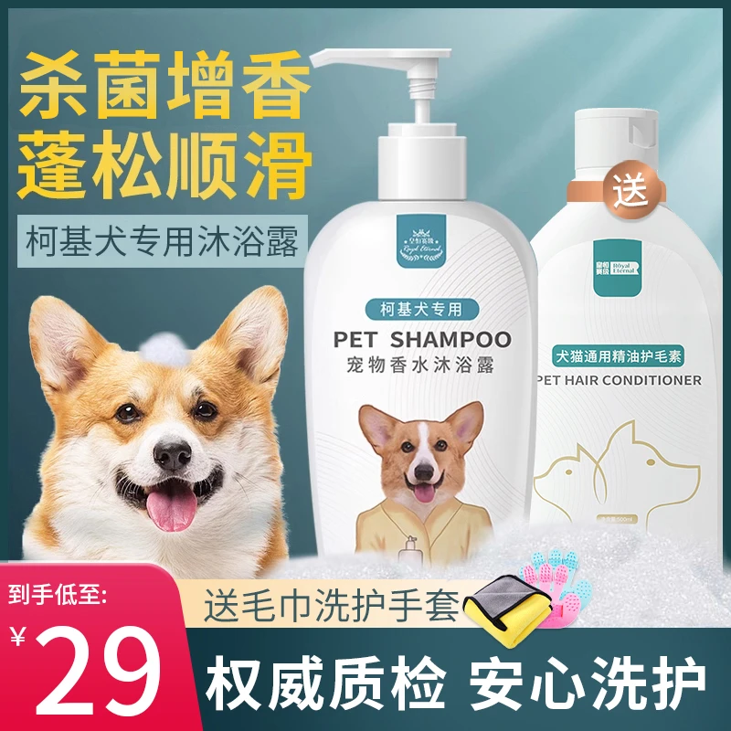 狗狗沐浴露柯基专用成幼犬毛发留香洗澡液洗护一体宠物用品沐浴液