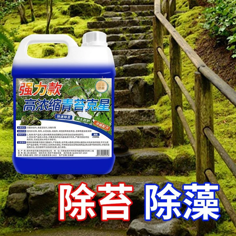 高浓缩去青苔水泥水池地面石材专用苔藓藻类防滑去除青苔快速消除