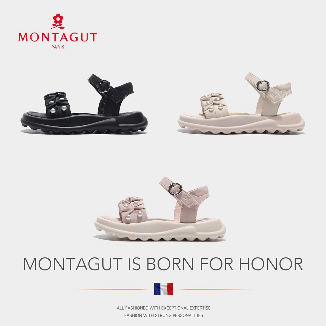 Montagut梦特娇儿童凉鞋2024夏季新款女童软底沙滩鞋BGF5161