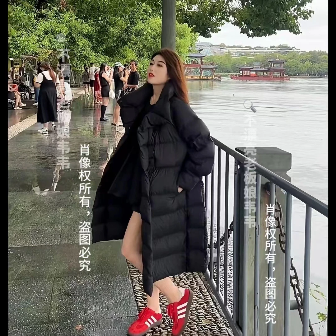 【可以穿的鹅绒被】白色羽绒服女冬季2024高品质长款过膝外套RQ3341